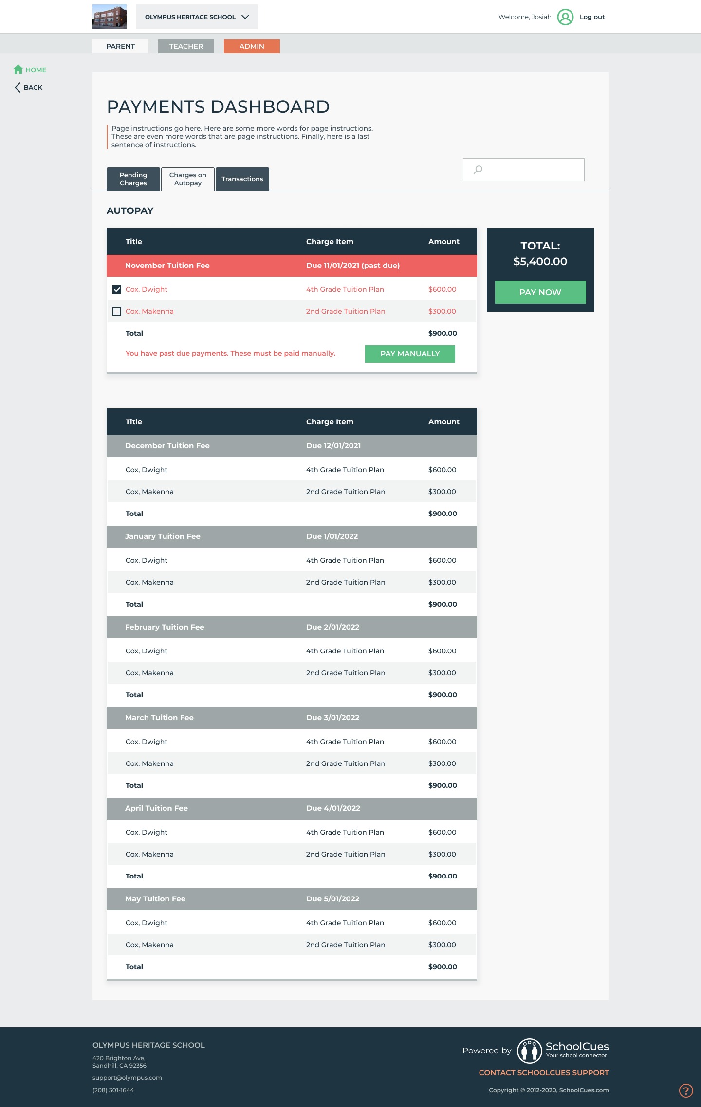 Intelligent School Billing Software by Schoolcues